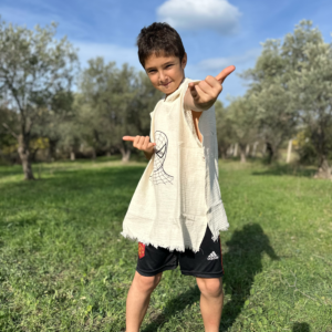 Spider Hero Line Art Poncho