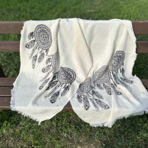 Black Dreamcatcher Towel