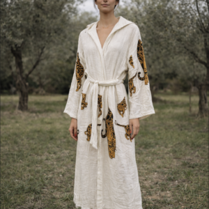 Wild Aegean Robe — Golden Leopard Edition