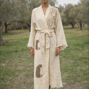 Wild Aegean Robe — Guardian Leopard Edition
