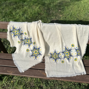 Blue Sunburst Evil Eye Towel